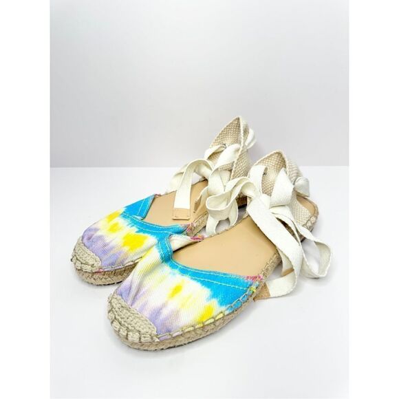Nine West Mage Meow Bandana Espadrille Flat‎ Sandal Tie Dye Size 5 - Picture 1 of 10